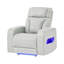 Fauteuil inclinable argenté Julian avec appui-tête électrique et DEL