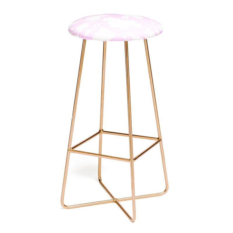 Tabouret de comptoir 25 po Jacqueline, Doré, Rose