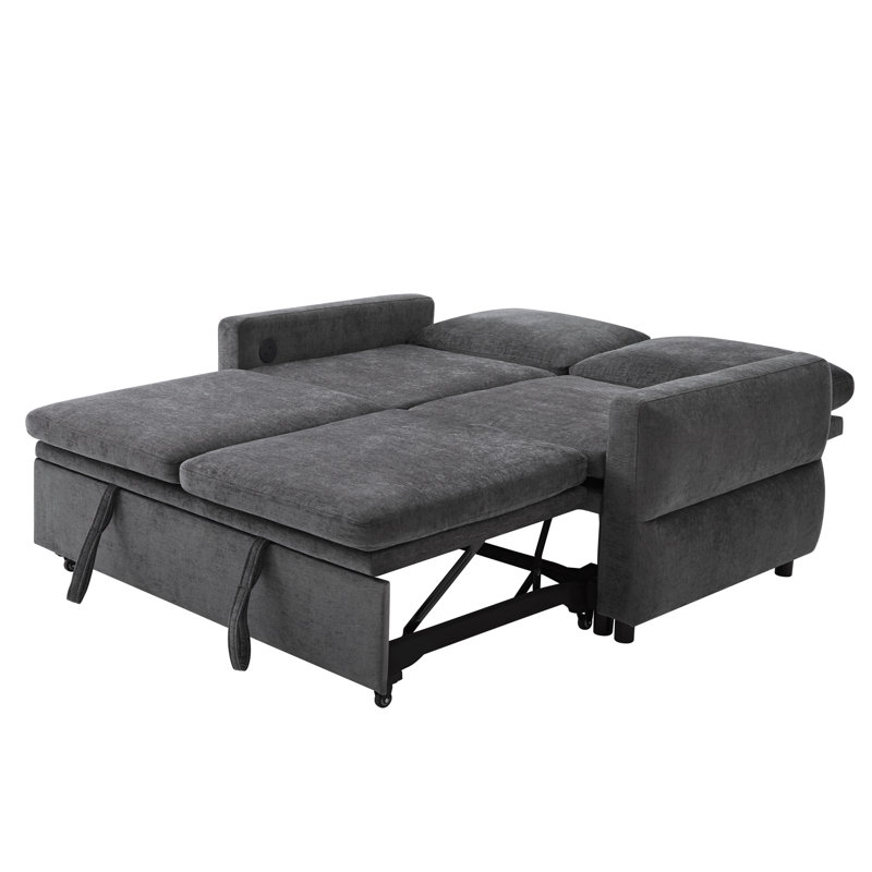Canapés-lits convertibles, canapé moderne en chenille de 62,75 pouces pour la maison