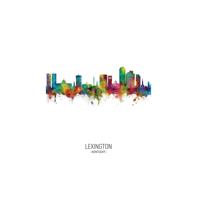 Lexington Kentucky Skyline Portrait by Michael Tompsett - Wrapped Canvas Gallery-Wrapped Canvas Giclée
