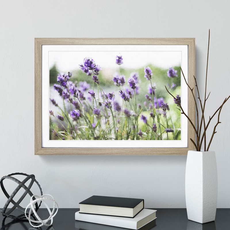 Lavender Vol.1 - Picture Frame Painting, 27cm H x 36cm W x 2cm D, Oak Framed