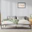 Base de lit basse pleine grandeur. Structure de lit plateforme en métal 6 pouces avec arche. Assemblage facile. Forte capacité portante. Rangement sous le lit. Aucun sommier tapissier requis-2124639313