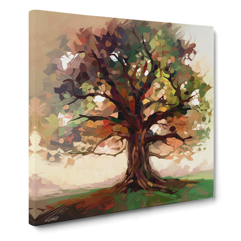 Oak Tree Abstract No.1 - No Frame Print, 35cm H x 35cm W x 3cm D