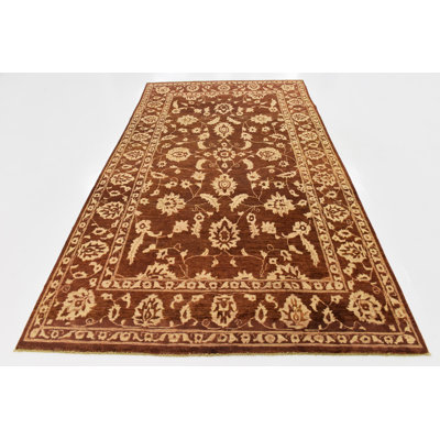 Huntingdon One-of-a-Kind 5'8" x 9'8" New Age Rectangle Wool Area Rug in Brown