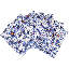 6 Organic Linen Napkins in Blue Harem