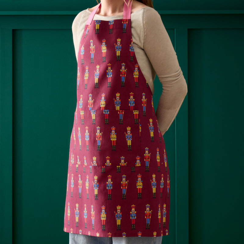 Christmas Nutcracker Cotton Kitchen Adult Apron