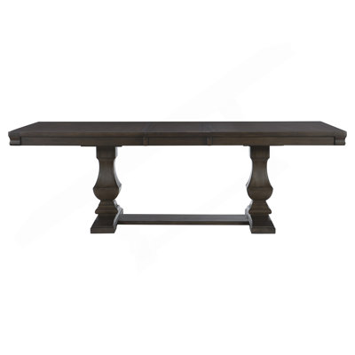 Table de salle à manger en bois de style traditionnel 1pc avec rallonge séparée