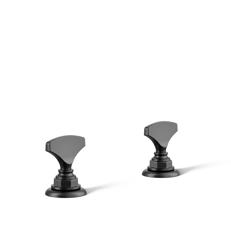 Artifacts Widespread Bathroom Sink Faucet Handles, Matte Black