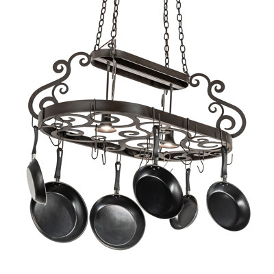Neo 2 Light Handcrafted Hanging Pot Rack