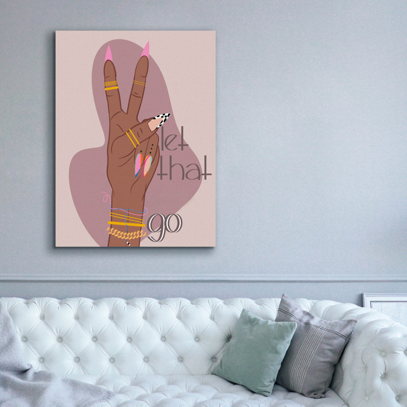  «Peace Sign Go» par Marlee Ash, art mural sur toile 40 po x 54 po Calligraphy & Design