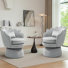 Upholstered Velvet Swivel Barrel Accent Chair