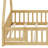 Tent-Shaped Floor Bed With Guardrails, Slats, And Door