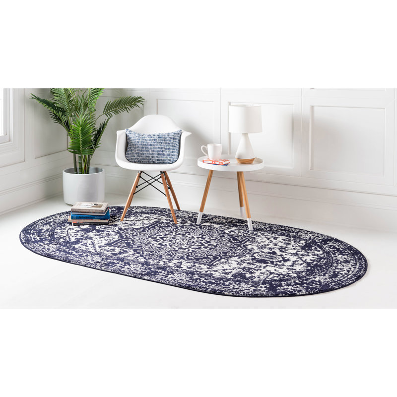 Javert Oriental Indoor Rug, Oval 5'3" x 8'