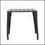 Table d'appoint extérieure durable et élégante de 18 po KAI avec grillage en fonte d'aluminium et finition bronze polyvalente