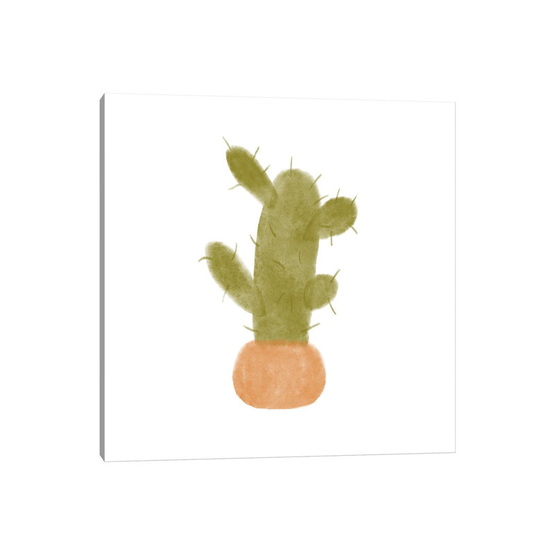 Watercolour Cactus IV by Bannarot - Wrapped Canvas Print, 30.48 cm H x 30.48 cm W