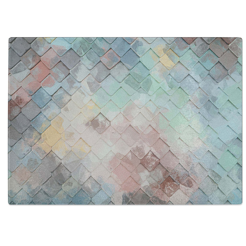 Tempered Glass The Good Life in Abstract Chopping Board, 39 cm W x 28.5 cm L