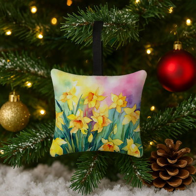 Ornement suspendu en jonquilles 3,5 x 3,5