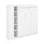 Lit escamotable double avec tablettes, garde-robe et DEL-121087766-121087767