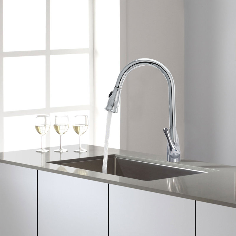Cosmo Pull Down Kitchen Faucet, Chrome