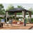 Kozyard Gray Double Roof Hardtop Gazebo with Curtain and Mosquito Netting-712839123