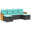Ensemble de canapé de patio avec coussins 6 pièces Latitude Run®-209482257