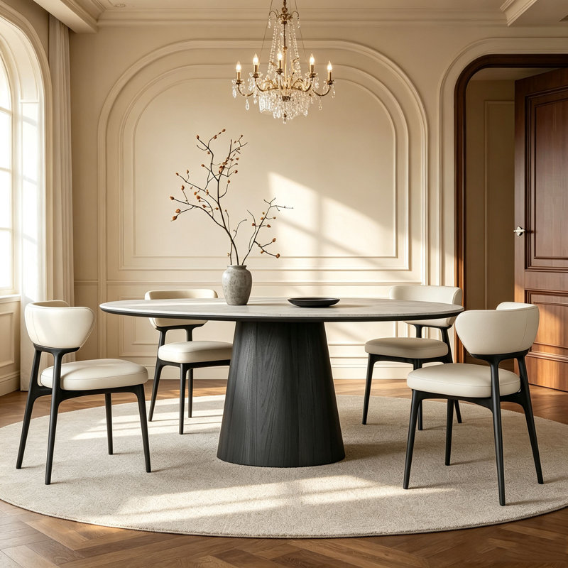 Table de salle à manger Mid-Century, H 29,5 po x l 63 po x P 31,5 po, 7