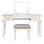 Bureau de coiffeuse en miroir avec tiroirs