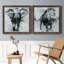 Proud Elephant - ensemble de 2 peintures sur toile encadrées-827508652-827508650