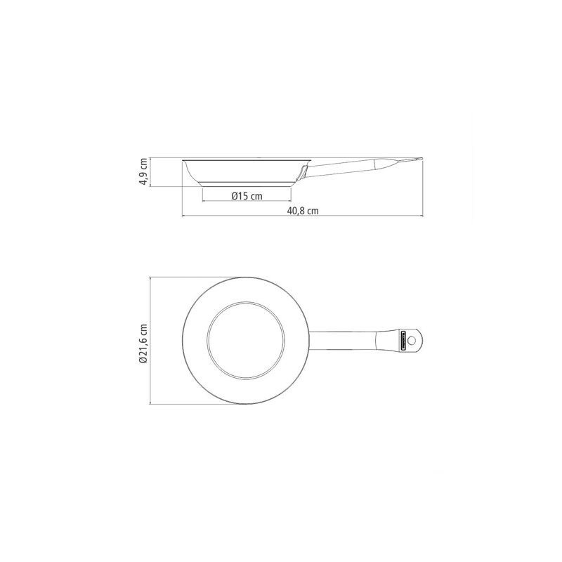 Stainless Steel Non-Stick Frying Pan, 20cm