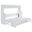 Lit escamotable double avec élévateur hydraulique et bureau - Lit mural peu encombrant pour petits appartements, blanc-480732966-480732953