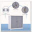 Armoire de salle de bain à piédestal avec meuble-lavabo sous-lavabo avec découpe en U et tablette interne réglable