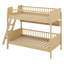 Lit superposé simple au-dessus de simple avec 3 tablettes de rangement, lit superposé en bois massif avec échelle, garde-corps, échelle pouvant être changée à gauche ou à droite-643786456