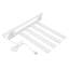 Porte-serviettes chauffant en acier inoxydable avec 4 tiges-107829084
