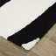 Contemporary Soft Cosy Low Pile Rug in White and Black