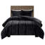 Couette mini en fausse fourrure noire - Grand lit/très grand lit, confortable et chaude.