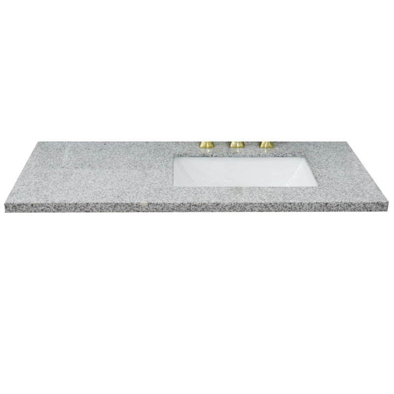 Plateau de meuble-lavabo simple 43 po avec lavabo, Granite
