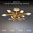 Plumeria 6 Light Crystal LED Semi-Flush Mount-122555177-122555178