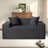 Boneless 2-Seater Loveseat Sofa with Deep Seat – Plush Corduroy Compression Cloud Couch for Bedroom, Dorm, Apartment-1963791157