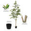 Nandina artificiel en pot vert.-73295389