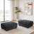 Upholstered Gray Faux Rabbit Fur Flannel Rectangle Ottoman, Modular Part For Sectional Sofa-582774856