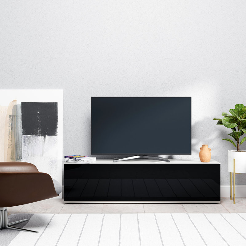 Mochun TV Stand for TVs up to 78", Black/White