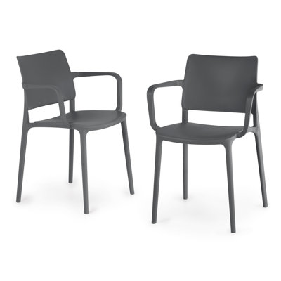 Chaise de salle à manger d'extérieur empilable Skowhegan