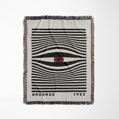 Bauhaus Eye Abstract Cotton Blend Blanket Throw