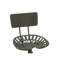 Tabouret de bar 22-33 po avec dossier ajustable Rustic Gray-66930067