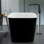 59"L x 28"W Freestanding Soaking Acrylic Bathtub with Chrome Drain and Overflow-64524307