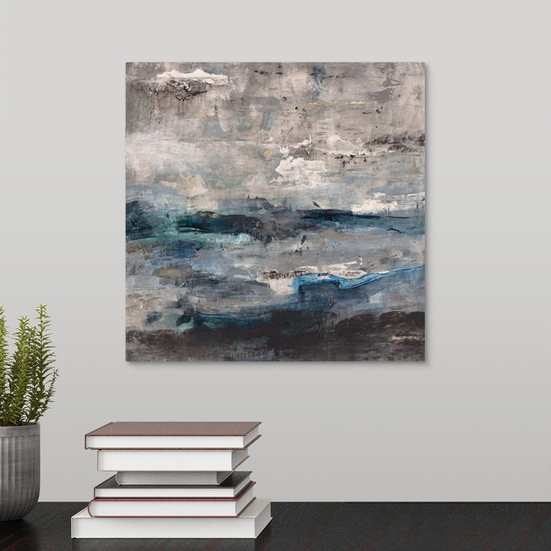 « vibrant vagues », peinture sur toile, Toile tendue, H 12 po x l 12 po x P 1,25 po