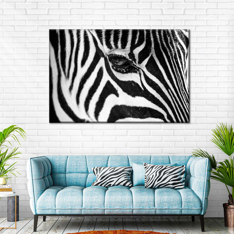 Zebra Eye Canvas Print, 30" H x 45" W x 1.25" D