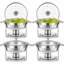 6 Quarts Round Glass Lid Stainless Steel Chafing Dish