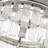 Ciara 9-Light Semi Flush Light in Peruvian Silver with Hammered Water Glass