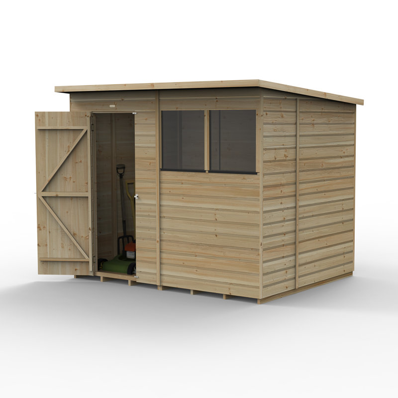 Beckwood 6 ft. 4 in. W x 8 ft. 3 in. D Solid Wood Flat Garden Shed